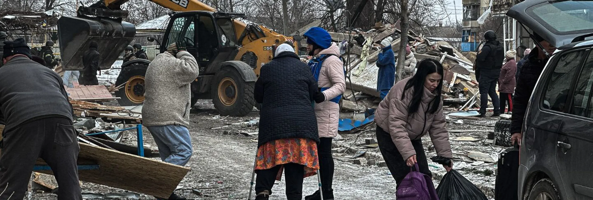 Ukraine. Apartment Buildings Partially Damaged Due To Aerial Bombs